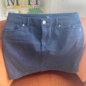 H&M Black Denim Mini Skirt